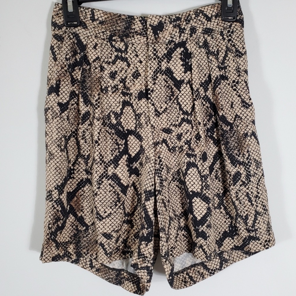 Anthropologie Reptile print Bermuda Shorts